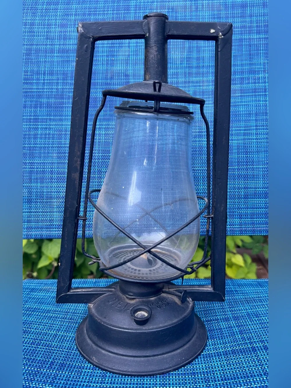 Vintage Matte Black Rustic Lantern Accent - Home Decor